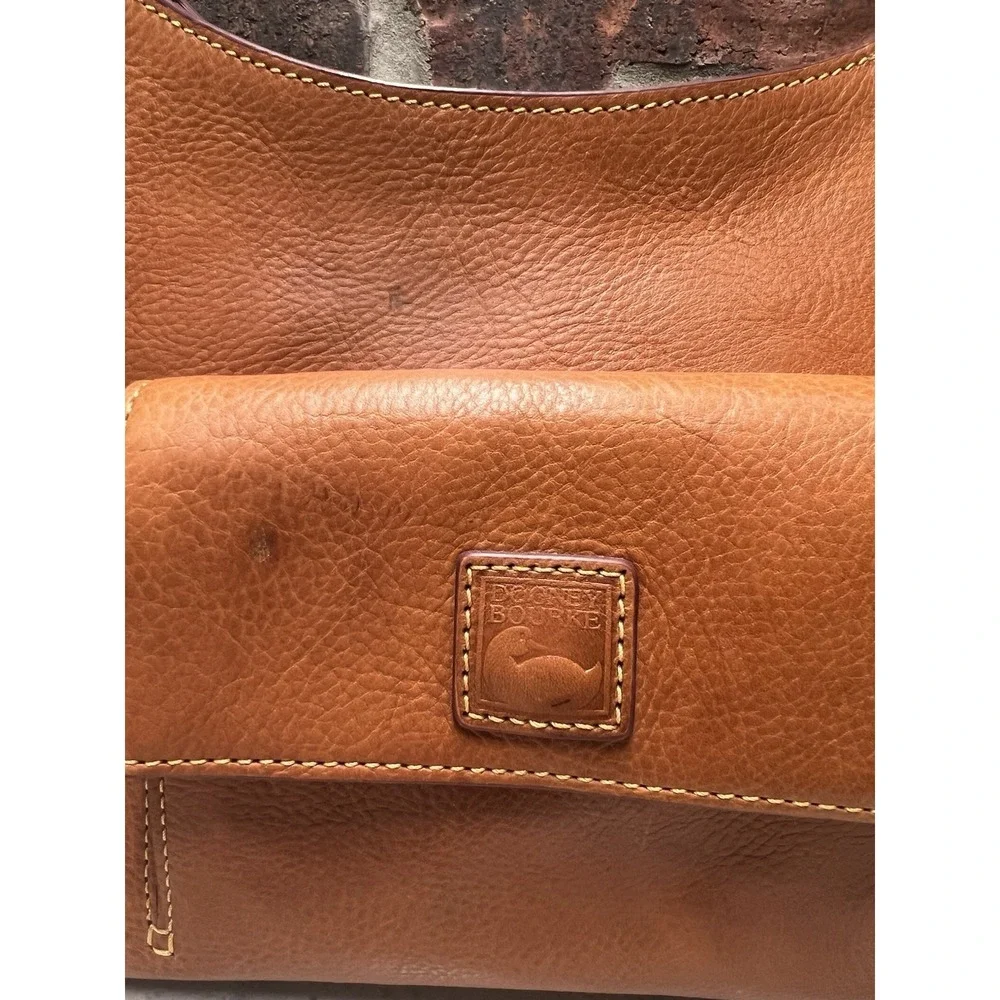 Dooney & Bourke Florentine Hobo Shoulder Bag Leather Womens Brown
